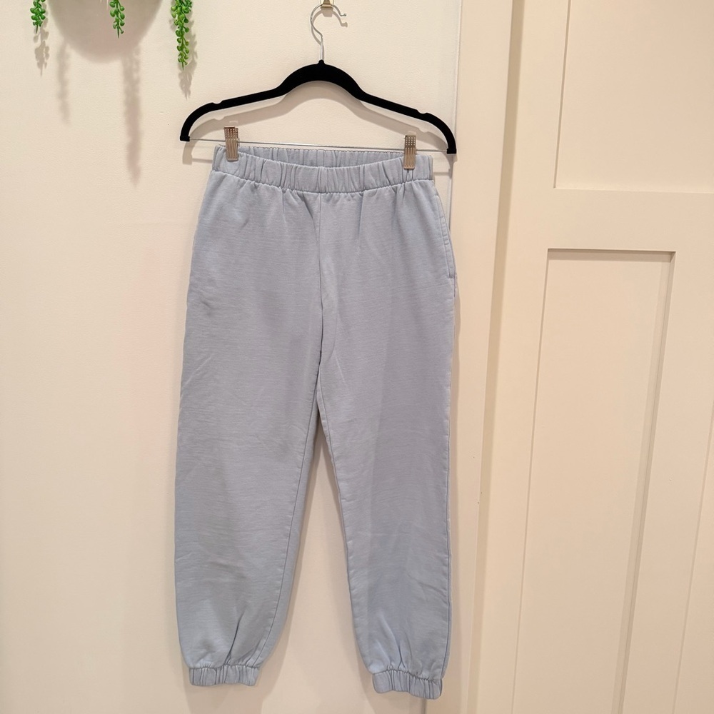 John Galt Light Blue Rosa Sweatpants One Size Women's Jogger Pants Elastic Waist